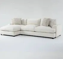 Photo 1 of *** STOCK PHOTO FOR REFERENCE ONLY ***L shape couch cream color item # EXP458 material boucle 