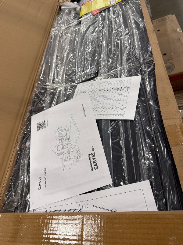 Photo 1 of ***MISSING ROOF TILE***
10x14 FT Heavy Duty Wall Mounted Gazebo Pergola,All-Weather Lean to Gazebo with 6mm Anti-UV Polycarbonate Roof & Pre-Drilled Post Bases,Metal Frame Awning,Hard Top Gazebos for Outdoor Deck & Backyard