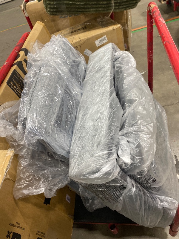 Photo 1 of *** PARTIAL SET , MISSING A BOX ***MALOL 118" Sectional U-Shaped Cloud Couch, Modular Modern 4-Seat Sofa, with USB Type C Ports, Foldable Side Table and 2 Ottomans, for Home Living Room, Grey