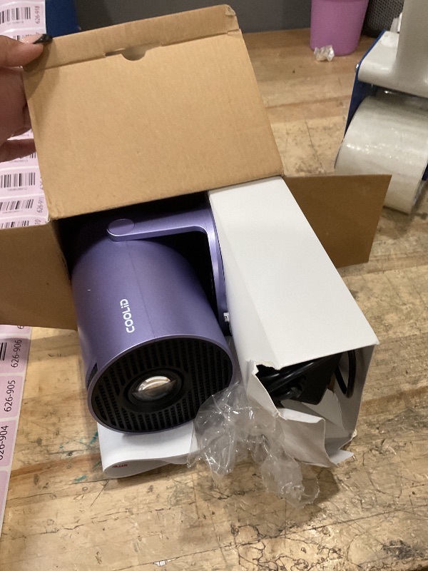 Photo 1 of [Built-in Apps & 2025 Upgraded] Mini Projector Support 4K 1080P Auto Keystone 270° Rotatable with WiFi 6 and Bluetooth 5.4, Projector Portable Compatibile with HDMI/TV Stick/Memory Stick/Laptop-Purple