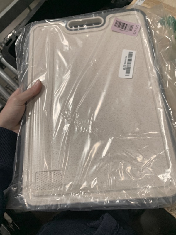 View 2 of ****ONLY 1 CREAM / TAN COLORED BOARD**** Titanium Cutting Board for Kitchen, Cutting Board Double Sided Food Grade, Pure Titanium/PP, Easy to Clean Large Size 15”×10.3”
