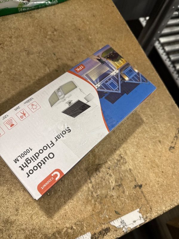 Photo 1 of ***********MISSING THE SOLAR PANEL**********
Cozeet Solar Motion Sensor Outdoor Floodlights 6500K with Remote Control, 180 LED Waterproof,Solar Security Outdoor Light with IP65 for Wall Porch Barn Patio Garage, White 1-PCS