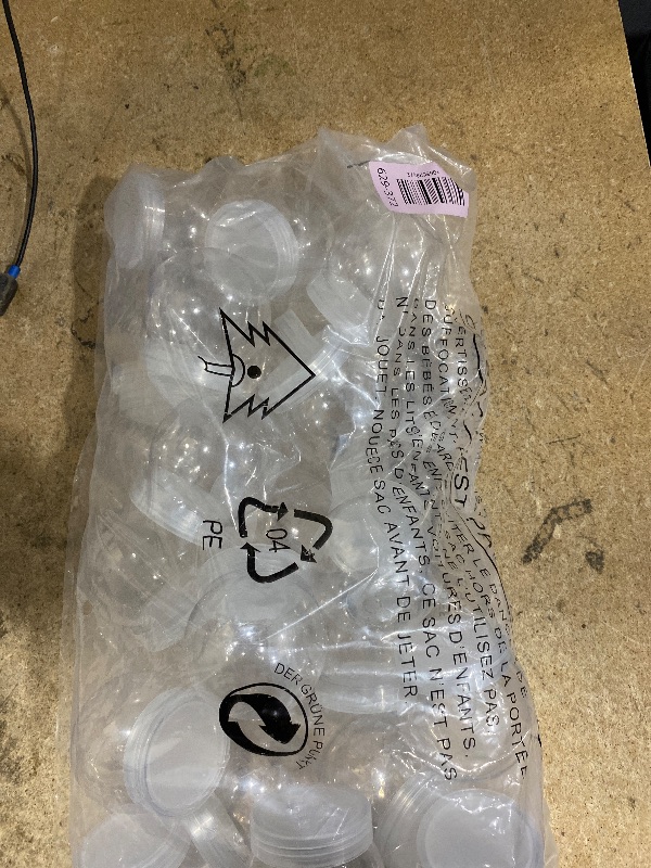 Photo 1 of 24 Pieces 2.7 Inch/69mm Plastic Snow Globe Clear Water Globe Fillable Snow Globe Ornaments with Screw Off Cap and Inner Plug for DIY Crafts Christmas Home Decoration