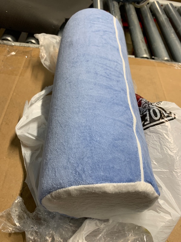 Photo 1 of (see all images) Forcanby Neck Roll Cervical Pillow for Neck Pain Relief - Memory Foam Neck Pillow for Bed, Round Neck Pillows