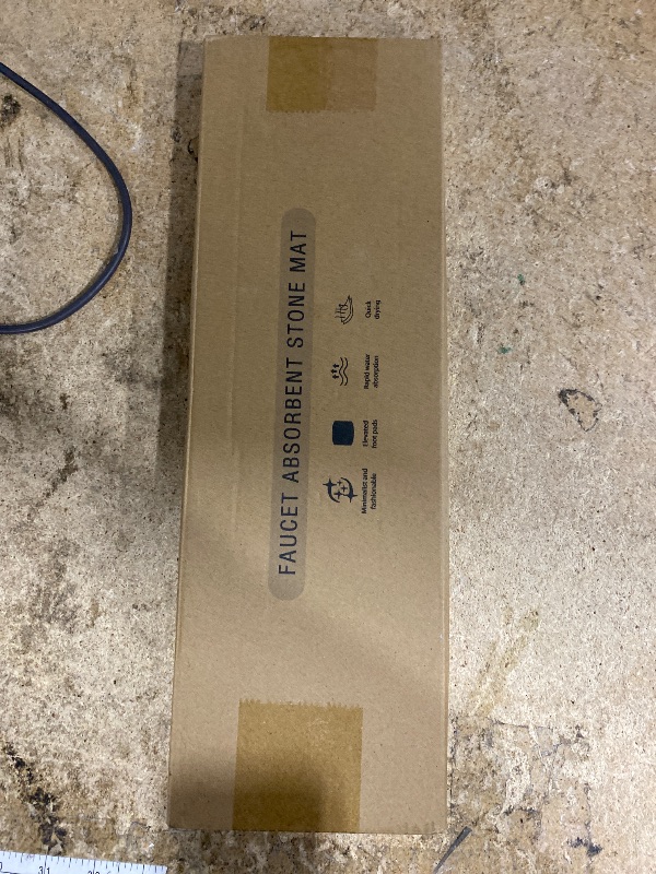 Photo 2 of Fast Drying Kitchen Sink Splash Guard, Durable Stone Kitchen Faucet Mat, Water Absorbing Stone Tray for Sink, Diatomite Faucet Mat for Kitchen Sink, Stone Drying Mat for Kitchen and Bathroom Counter