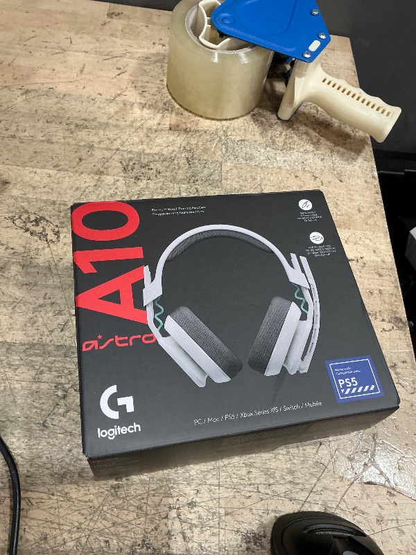 Photo 1 of Logitech G Astro A10 Gen 2 Cross-Platform Wired Gaming Headset for PlayStation 5/4, Xbox S|X, Nintendo Switch, PC: 3.5mm Headphone Jack, 32mm Drivers, Flip-to-Mute Mic, Over-Ear - White/PS Edition
