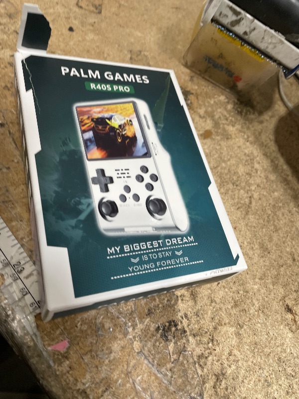 Photo 1 of ***missing sd card and charger***R40S Pro Handheld Game Console, Over 30,000 Pre-Installed Games, More Than 20 Retro Emulator Systems, 3.5 inch IPS Full-View HD Screen?256GB (Yellow)