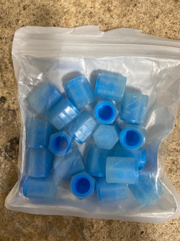Photo 1 of 20 Pcs Glow in The Dark Tire Valve Caps Fluorescent Tire Valve Stem Caps, Cool Car Present for Universal Decoration Accessories for Car SUV Bicycle Motorcycles Trucks (Blue)