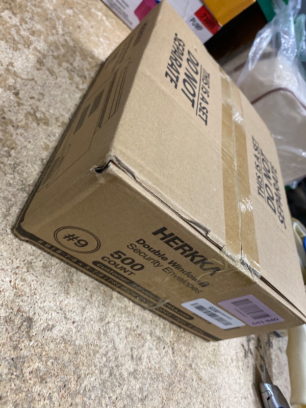 Photo 1 of #9 Double Window Security Envelopes, HERKKA No.9 Double Window Business Envelopes Designed for Quickbooks Invoices and Business Statements - Number 9 Size 3 7/8 Inch X 8 7/8 Inch - 24 LB - 500 Pack