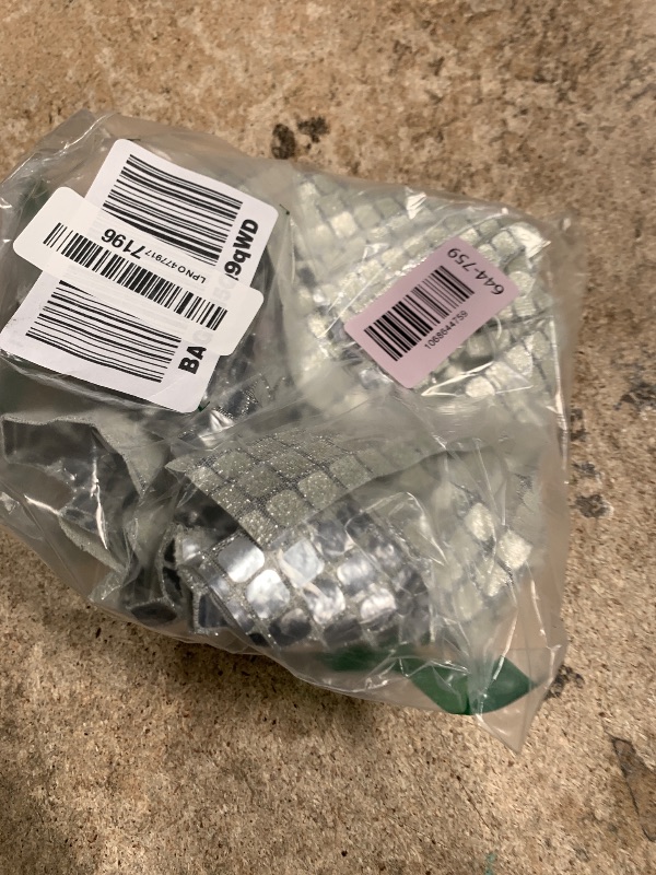 Photo 1 of 12 x 72 Inches Glitter Disco Table Runner - Retro 70s 80s Theme Decor - Silver Sequin - Bachelorette & Wedding Party Supplies