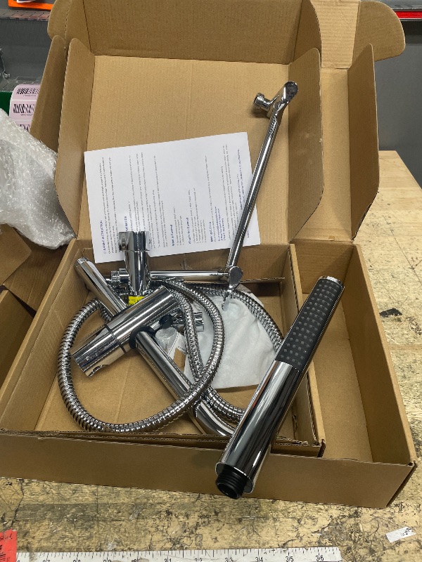 Photo 1 of ** FOR PARTS ONLY **
Veken All Metal 10" Shower Head with Handheld, Luxurious Square High Pressure Double Rain Shower Heads with Spray Combo, Dual Detachable Rainfall Showerhead with Extension Arm, Long Hose,Chrome,Sliver