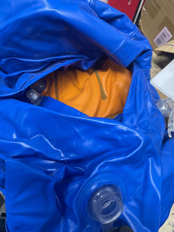 Photo 1 of ***STOCK PHOTO FOR ITEM REFERENCE STYLE DIFFERS*** Snow Tube for Adults 2 Person, Heavy-Duty Inflatable Snow Sled with 600D Fabric Cover, Backrest, Tow Rope & Reinforced Handles, Hyperzoo Winter Toboggan–Ideal for Family & Friends