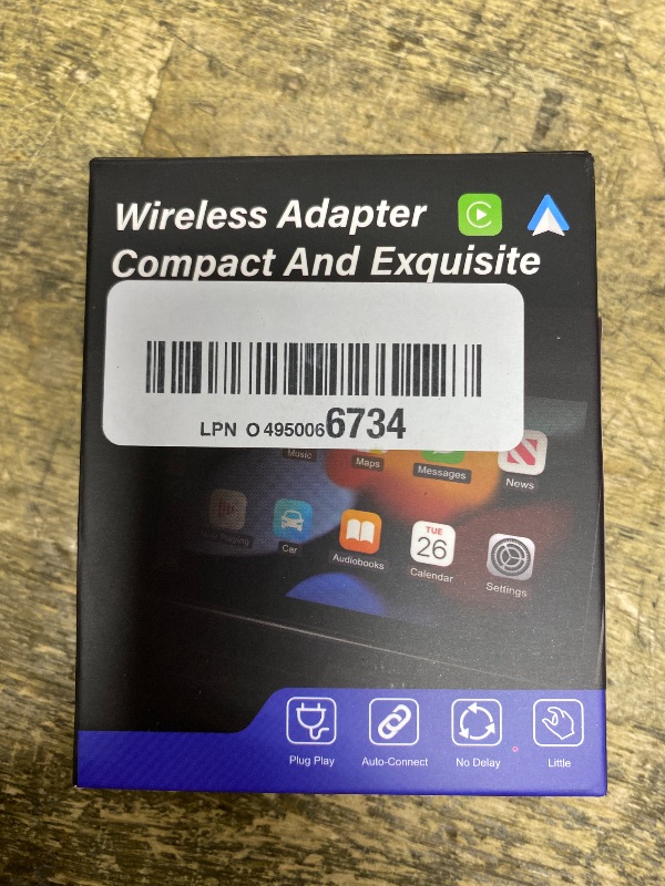 Photo 1 of 2026 Aimoon Mini Wireless CarPlay Adapter Upgrade Wired to Wireless for CarPlay & Android Auto Plug and Play Fast Auto-Reconnect Stable Control Zero Delay Car Play for iPhone iOS 10+ Android 11+