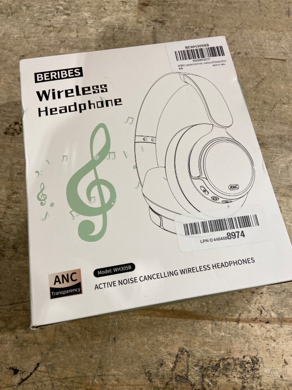 Photo 1 of ***FOR PARTS ONLY/ MISSING PIECES / BROKEN*** BERIBES Upgraded Hybrid Active Noise Cancelling Headphones with Transparent Modes,70H Playtime Bluetooth Headphones Wireless Bluetooth with Mic, Deep Bass,3.5MM Cable,Soft-Earpads,Fast Charging-Black