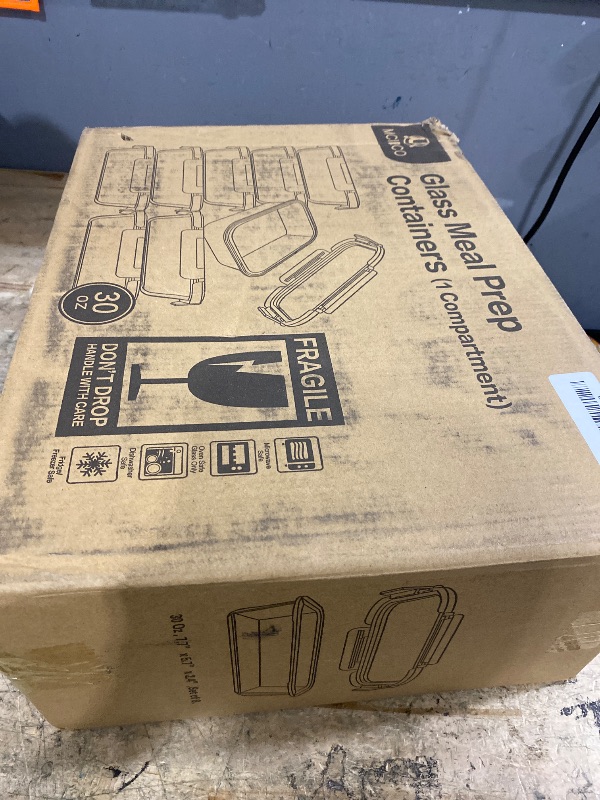 Photo 1 of [8-Pack,30 oz]Glass Meal Prep Containers,Glass Food Storage Containers,Airtight lunch Containers with Lids, Microwave, Oven, Freezer and Dishwasher