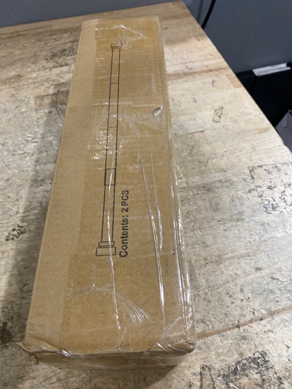 Photo 1 of 2 Pack Antique Bronze Curtain Rods for Windows 28 to 48 Inches Adjustable Length Heavy Duty 1" Diameter Window Curtain Rod with Solid Metal Finials for Outdoor Farmhouse Bedroom Kitchen Living Room