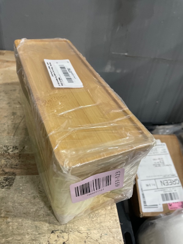 Photo 1 of 10 Pcs Wood Serving Trays, Rectangle Bamboo Tray for Bathroom, Wooden Serving Platter Vanity Tray for Dresser Snack Food Dinner Kitchen, 11 x 4 Inch(Rounded Edges)