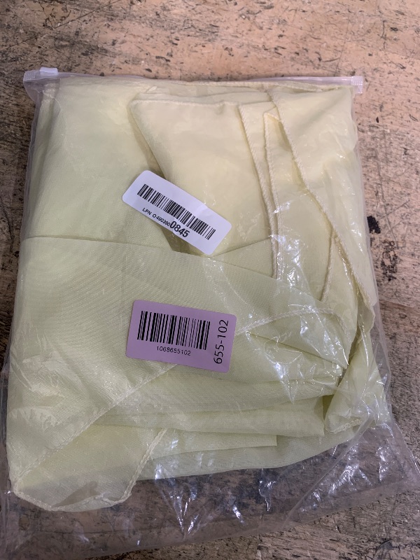 Photo 1 of 2 Pack 10Ft Light Yellow Chiffon Table Runner Sheer 29x120 Inch for Romantic Wedding Decor Bridal & Baby Shower Birthday Rustic Party Decoration