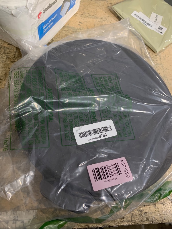 Photo 1 of 10.7 Inch Microwave Food Cover with Heat Insulation Mat, Anti-Scald Collapsible Microwave Splatter Cover, Multi-Functional as Colander & Fruit Plate, Dishwasher Safe, Ideal for Meal Prep (Black)