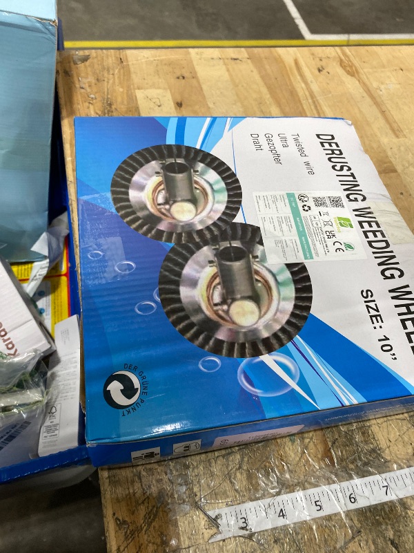 Photo 1 of 10 Inch Unbreakable Wired Trimmer Blade, Steel Wire Cutter Trimmer Head, Wire Rotary Brush Weed Trimmer Head, Weed Eater Head with Adapter Kit for Moss Grass Rust Removal, Gardening Lawnmower