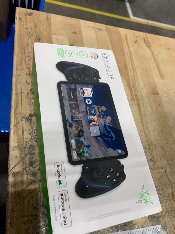 Photo 1 of **FACTORY SEALED** Razer Kishi Ultra Gaming Controller for Android, iPhone 15 & 16 Series, iPad Mini A17 Pro & 6 (USB C): Pro Controls - Ergonomic Grip - Stream PC, Xbox, PS5 Games on Mobile, Phone, Tablet - Chroma RGB