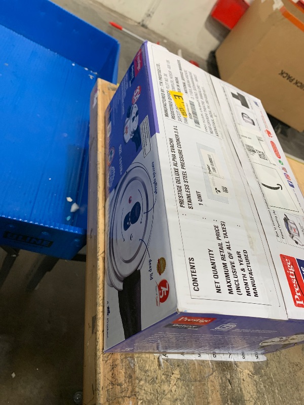 Photo 1 of **FACTORY SEALED** Prestige Deluxe Alpha Svachh Stainless Steel Pressure Cooker with Alpha Base and Deep Lid for Spillage Control, (3 Liter)