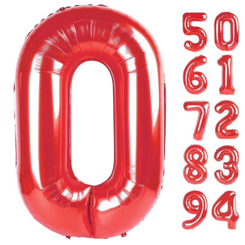 Photo 1 of 1 Number Balloon for First Birthday, 40 Inch Black One 1st Number Balloon Birthday Decorations for Girl Boy Toddler Baby, 10th 21st, Giant Number 1 Balloon and Red Number Balloon 40 Inch, 0 Number Balloons, 10 20 30 40 50 Numbers Balloon Birthday Decorati