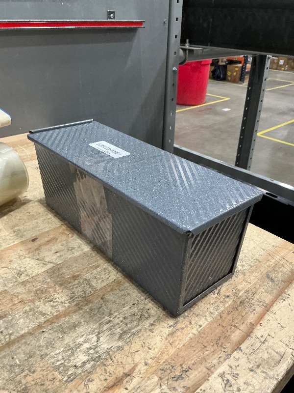 Photo 1 of **DIRTY & RUST SPOTS** SS&CC Pullman Loaf Pan with Lid 13x4 | 2.2lb Carbon Steel Bread Pan for Homemade Sourdough & Sandwich Bread | Nonstick Bakeware, Heavy Duty & Easy Clean (Black, 2.2lb)