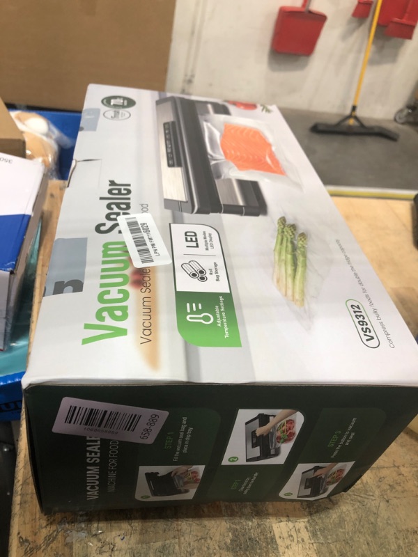 Photo 1 of **FACTORY SEALED** 95kPa Vacuum Sealer Machine, Fully Automatic Food Sealer, Touch Display, 10-in-1 Functions & Powerful Sealing System with Double Heat Seal, Easy-Lock Handle, Built-in Cutter(Black Silver)