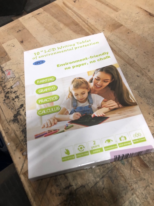 Photo 1 of [2 Pack] Genialba LCD Writing Tablet 10-Inch Colorful Doodle Board, Toddler Learning Educational Toys Gifts for 3-8 Years Old Girls and Boys, Electronic Drawing Pad for Kids (Pink&Blue)