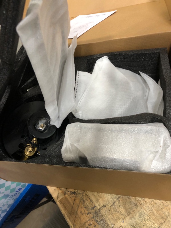 Photo 1 of ***MISSING HARDWARE***KENES Tub Shower Faucet Set Complete, Brushed Nickel Tub and Shower Trim Kit with 6-Inch Rain Shower Head, Square Shower System, KE-6025A (Shower Valve Included)