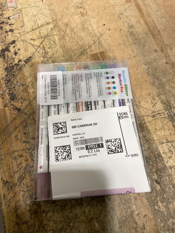 Photo 1 of 10 Color Metal Giltter 3D Nail Art Pens Set, Kalolary Double-ended Nail Point Dotting Pen Drawing Painting Liner Brush for DIY Nail Art Beauty Adorn Manicure Tools(G)