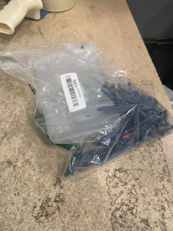 Photo 1 of 1/4" Flat Head Concrete Screws Anchor Kit, 60 PCS Blue Concrete Screws for Masonry, Cement, Block, Brick or Stucco