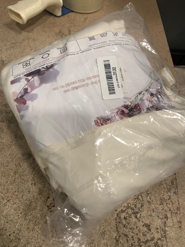 Photo 1 of 10x10ft Wrinkle Free Ivory Backdrop Curtain for Parties Soft Fabric Drapes Wedding Ivory Curtain Backdrop for Birthday Party Decorations Background for Photography 5x10ft,2 Panels