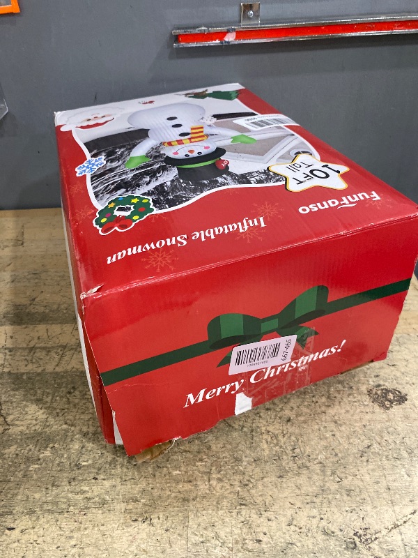 Photo 1 of 10 FT Christmas Inflatables Snowman Outdoor Yard Decorations, Giant Blow Up Snowman, Built-in Bright LED Lights, Huge Xmas Blowups Snow Man Outside Holiday Decor for Garden Patio Porch Lawn Home Party