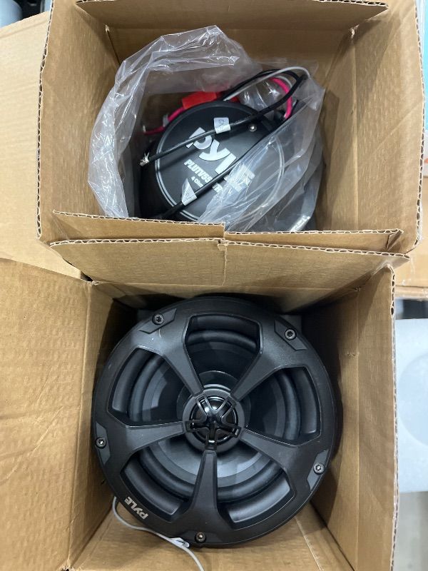 Photo 1 of ***MISSING PARTS***
Pyle 2-Way Dual Waterproof Off-Road Speakers, 4 Inch 800 Watt Marine Grade Wakeboard Tower Speakers System, Full Range Outdoor Audio Stereo Speaker for ATV, UTV, Quad, Jeep, Boat - PLUTV41BK, Black
retail 80$$$$