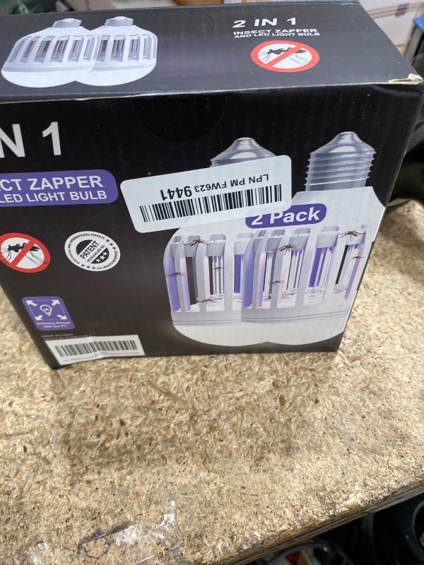 Photo 1 of [2-Pack] BANPESTT Bug Zapper Light Bulb 2-in-1 Indoor Mosquito Zapper Gnat Trap- Electric Fly Insect Killer&Bug Catcher for Home Backyard Patio