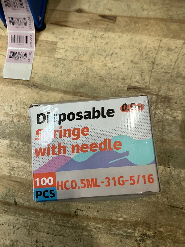 View 2 of 0.5ml Syringe, 31G 5/16" Syringe, Individually Packed Pack of 100