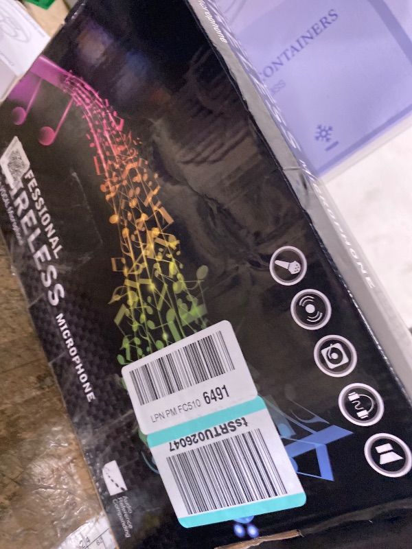 Photo 1 of ***Missing transmitter***Microphone, Rechargeable Dual Microphones Karaoke Cordless Mic with Receiver for Karaoke Singing Speech Church Compatible with Smartphone Laptop