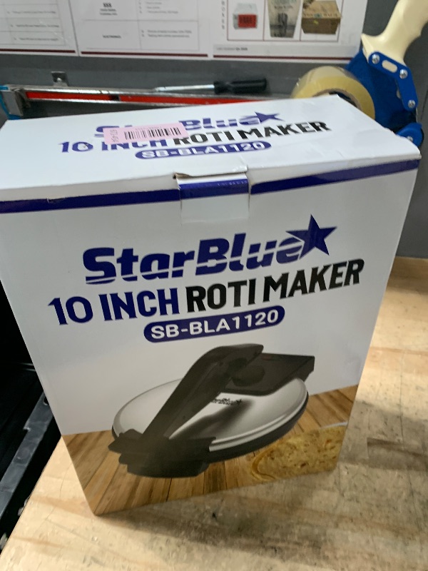 Photo 1 of 10inch Roti Maker by StarBlue with FREE Roti Warmer and Removable Handle - The automatic Stainless Steel Non-Stick Electric machine to make Indian style Chapati, Tortilla, Roti AC 110V 50/60Hz 1200W