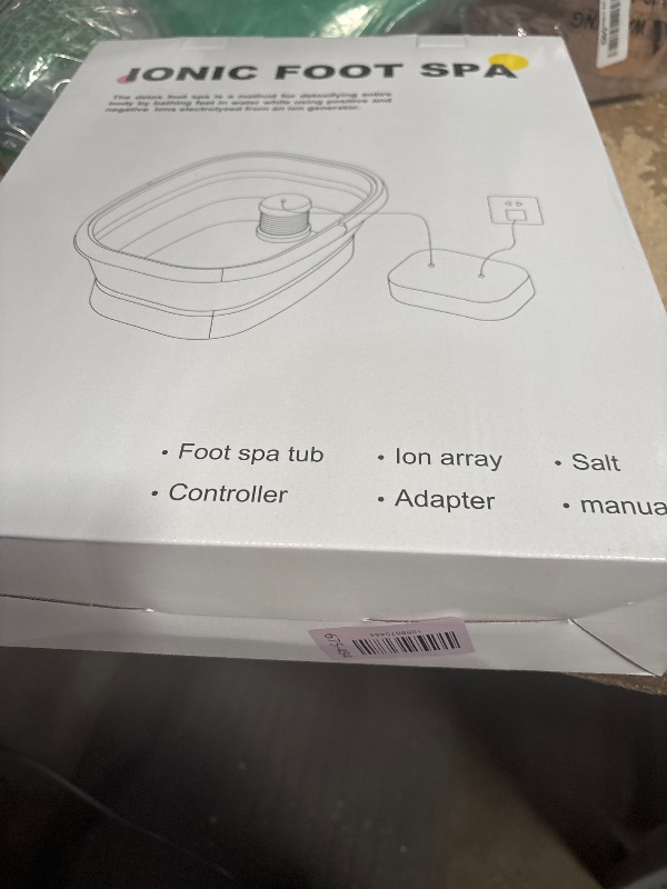 Photo 1 of *** USED/NEEDS LIGHT CLEANING*
Ionic Foot Bath Detox Machine,Foot Detox Foot Bath Soak Tub with 2 Arrays,80 Disposable Foot Spa Liners,Detox Sea Salt,Folding Foot Spa Bucket,Home Salon-Level Foot Soaking Tub