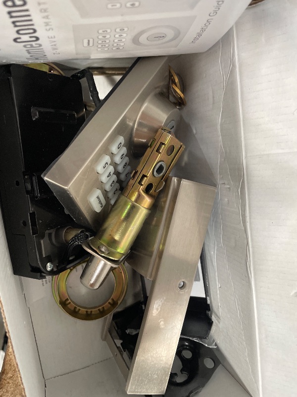 Photo 1 of *** FOR PARTS ONLY / MISSING ASSEMBLY PIECES*** Kwikset HomeConnect 620 Z-Wave Long Range Enabled Keypad Smart Lock Convenient Keyless Entry, Customizable User Codes, Ring Alarm Compatible, Hub Required, Sold Separately Satin Nickel Contemporary