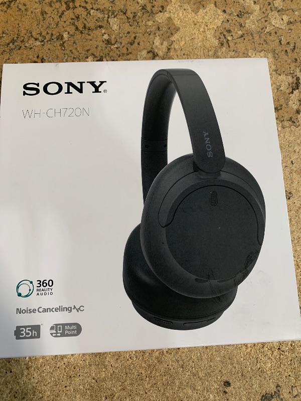 Photo 1 of **NON-FUNCTIONAL** Sony WH-CH720N Noise Canceling Wireless Headphones Bluetooth Over The Ear Headset with Microphone and Alexa Built-in, Black New