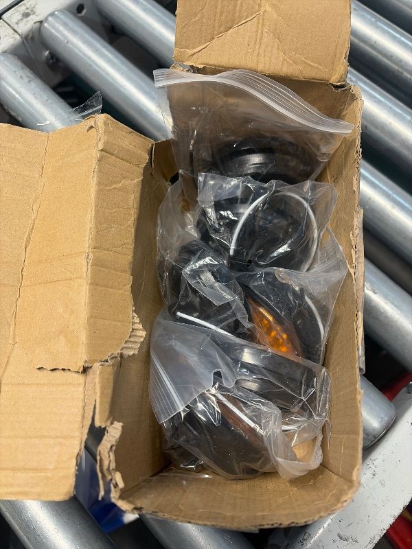 Photo 1 of ***MISSING FOUR***
FBAAUKUS 10Pcs (5 Amber & 5 Red) 2.5" inch Round 13 LED Trailer Marker Light Grommet Flush Mount, Sealed IP67 Waterproof 2.5" Clearance Light with Reflex Lens 12V for Truck RV Boat Camper Vans etc