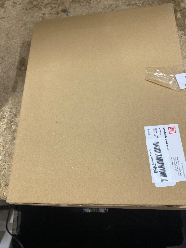 Photo 1 of 1InTheOffice Stackable Paper Tray Organizer, Plastic Letter Tray, Office Desk Tray, Black (4Pack)