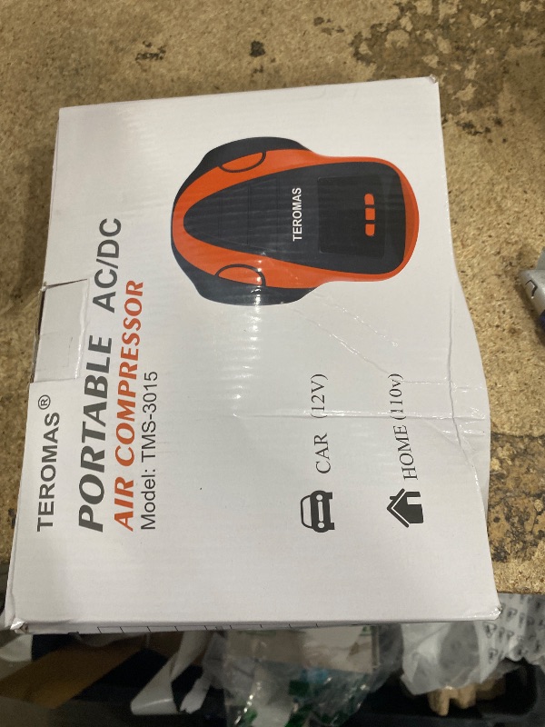 Photo 1 of ** FOR PARTS ONLY **
TEROMAS Tire Inflator Portable Air Compressor, Air Pump DC/AC for Car Tires 12V DC and Other Inflatables at Home 110V AC, Digital Electric Tire Pump with Pressure Gauge(Orange)
