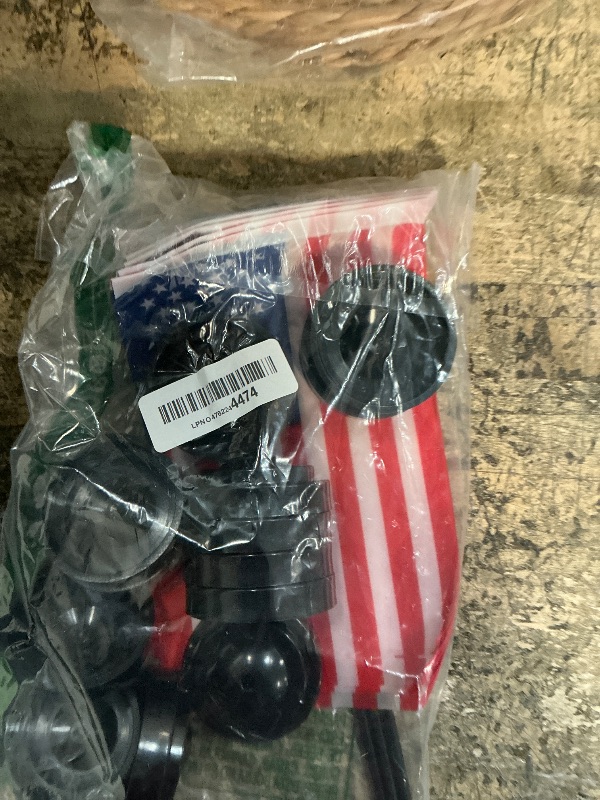 Photo 1 of 12 Pack USA Desk Flags Set, American US Small Mini Table Office Flags with 12" Solid Black Pole, 8.2 x 5.5 Inches, Home and Office Decoration, Festival Celebrations