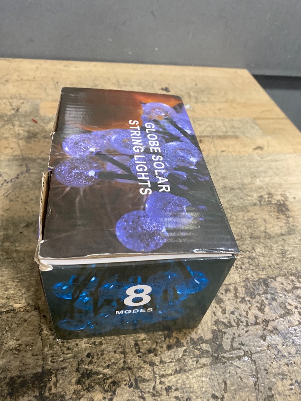 Photo 1 of **PARTIALLY WORKS/ 1 STRAND IS NON-FUNCTIONAL** Pellimo 2-Pack 30 LED 20FT Solar String Lights Outdoor, Crystal Globe Lights with 8 Lighting Modes, Waterproof Solar Powered Patio Lights for Garden Yard Porch Wedding Party Decor (Warm White)