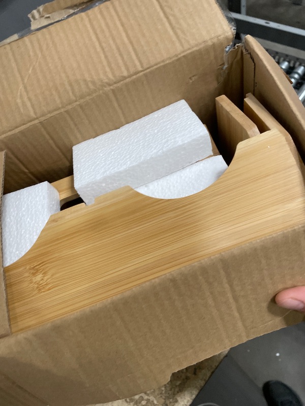 Photo 1 of [Upgraded] 3-tier Stackable Bamboo Pantry Storage Bins, Potato and Onion Storage Baskets with Handles, Removable Divider, Pantry Organizer Holder for Kitchen, Office, Cabinet, Fruit Storage