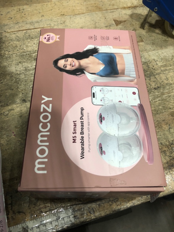 Photo 1 of ***MISSING DIAPHRAM*** Momcozy M5 Smart APP Controlled Wearable Breast Pump, Hands-Free Wireless Electric Pump, 3 Modes 9 Suction Levels, BPA-Free, Portable Lightweight, 24mm Flange, 2-Pack Cozy Red